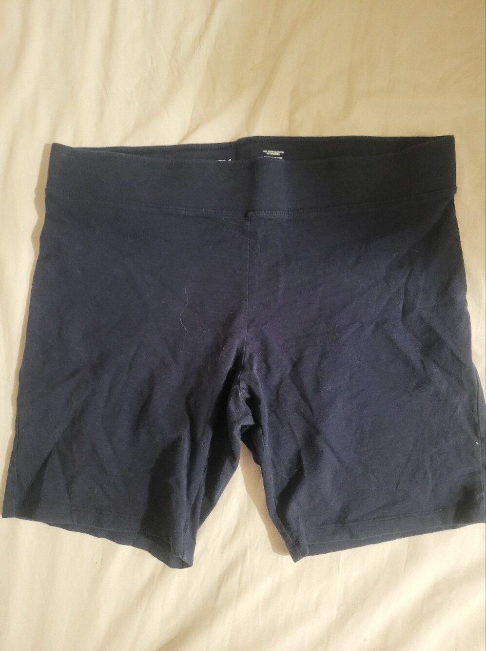 Women's Navy Stretch Knit Jogger Shorts